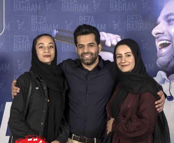 عکس رضا بهرام با همسرش
