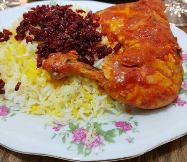 عکس غذا چلو مرغ