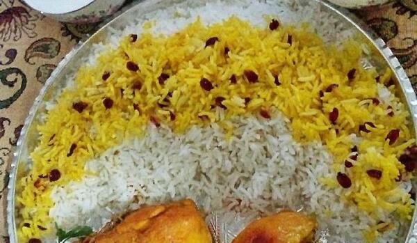 عکس غذا چلو مرغ