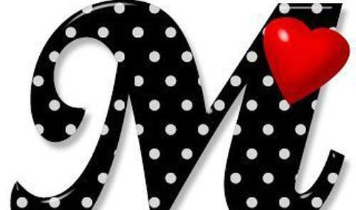عکس قلب حروف m