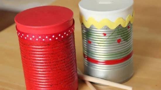عکس ایده هایی با قوطی شیر خشک
