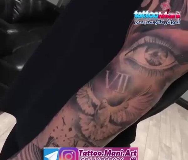 عکس تاتو چشم روی بازو