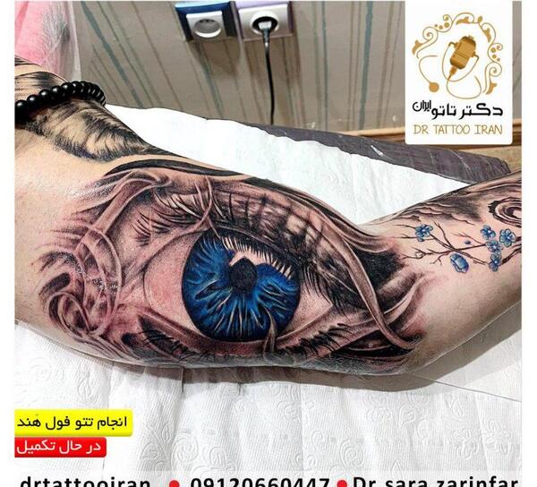 عکس تاتو چشم روی بازو