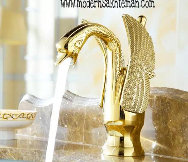 عکس شیر ظرفشویی طلایی