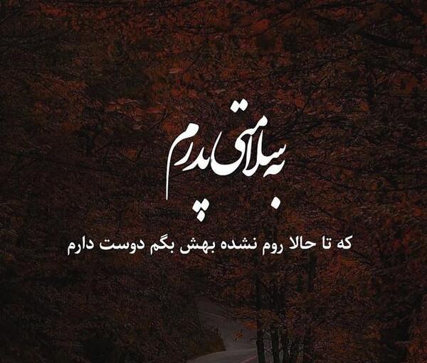 عکس نوشته پدر زیبا