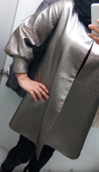 عکس مانتو نقره ای