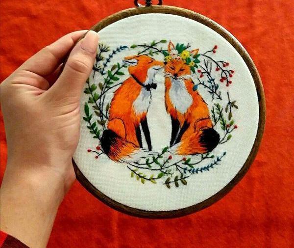 عکس ایده تابلو گلدوزی