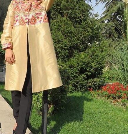 عکس مانتو طلایی