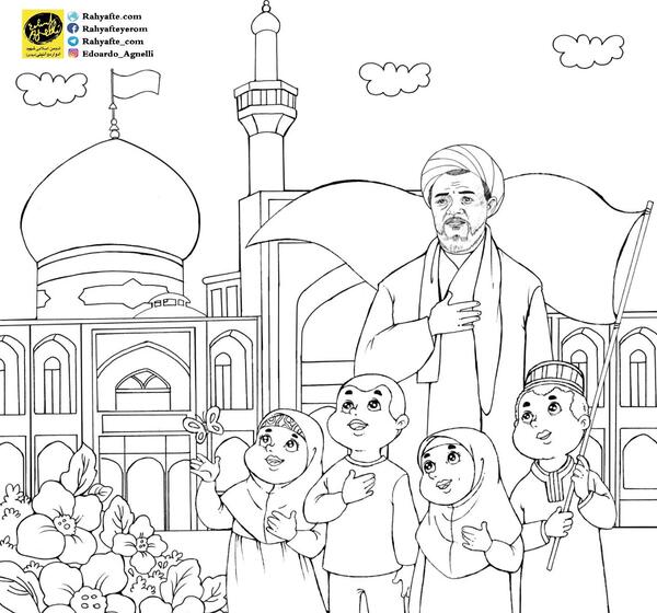 عکس حرم امام رضا برای رنگ آمیزی