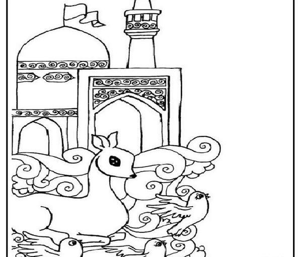 عکس حرم امام رضا برای رنگ آمیزی