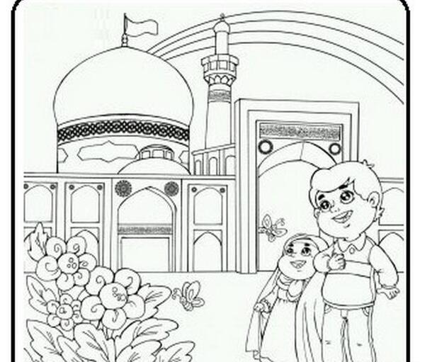 عکس حرم امام رضا برای رنگ آمیزی