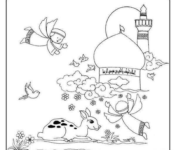 عکس حرم امام رضا برای رنگ آمیزی