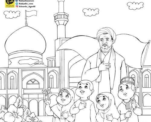 عکس حرم امام رضا برای رنگ آمیزی