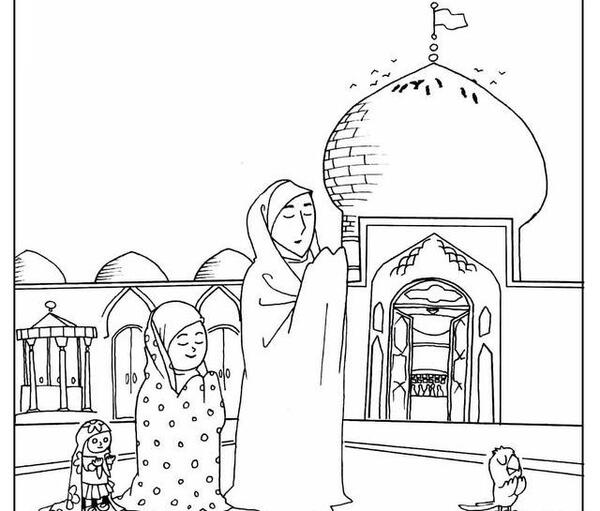عکس حرم امام رضا برای رنگ آمیزی