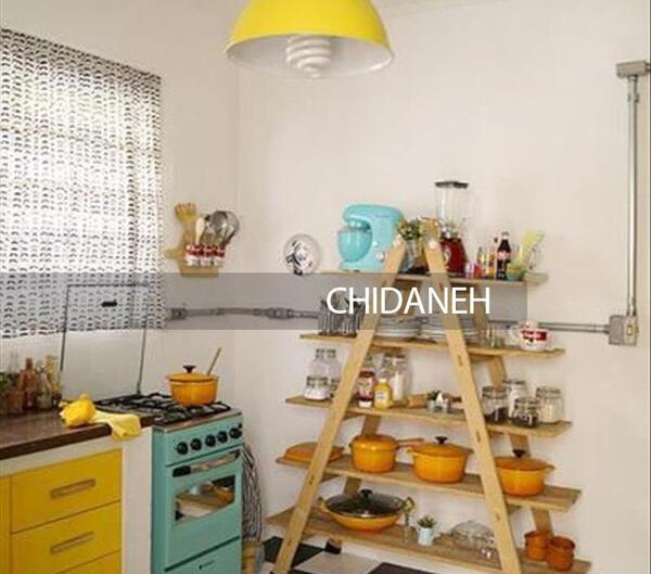 عکس ایده برای اشپزخانه کم کابینت