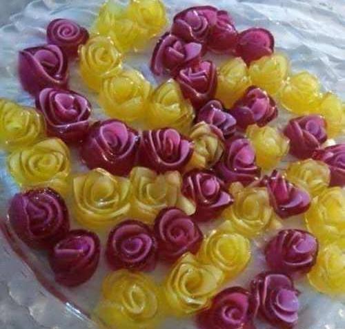 عکس تزیین ژله بستنی رولی