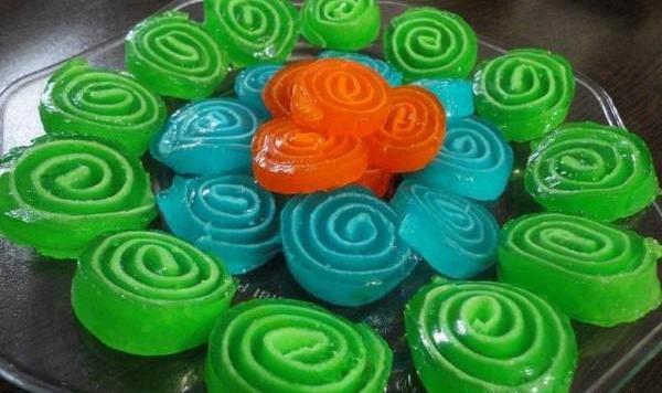 عکس تزیین ژله بستنی رولی