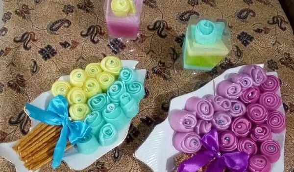 عکس تزیین ژله بستنی رولی