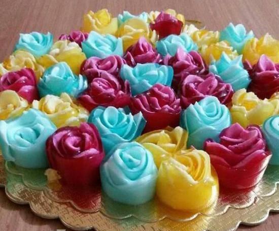 عکس تزیین ژله بستنی رولی