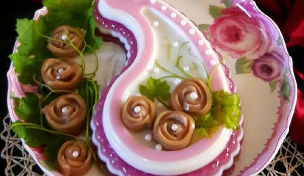 عکس تزیین ژله بستنی رولی