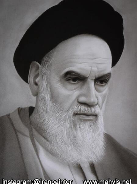 عکس امام حسین سیاه قلم