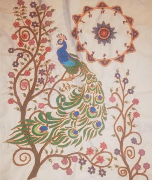 عکس طاووس در پته