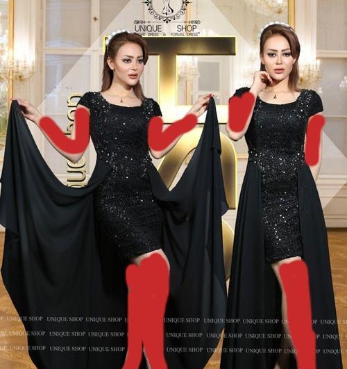 عکس لباس مجلسی دخترانه دنباله دار