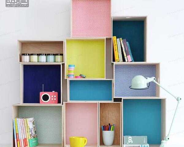 عکس ایده برای تزئین قفسه کتاب