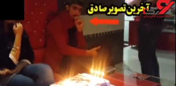 عکس اتش گرفتن صادق برمکی
