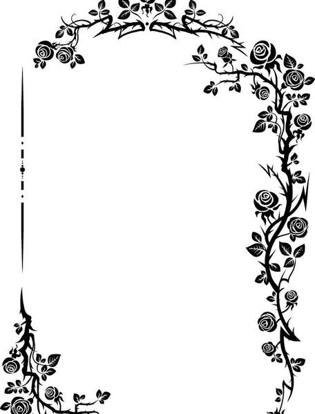 عکس سفید با حاشیه گل