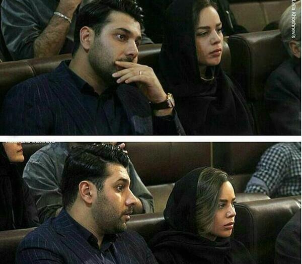 عکس احسان خواجه امیری با همسرش