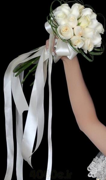 عکس دسته گل سفید عروس