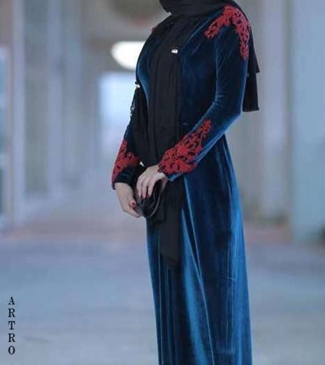 عکس مدل مانتو بلند مخمل