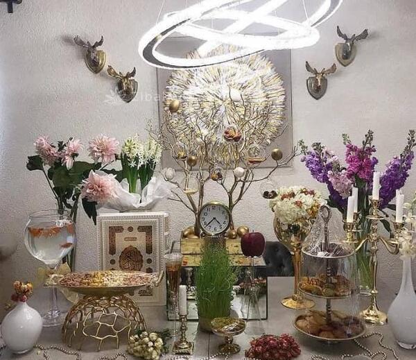 عکس ایده چیدمان هفت سین لاکچری