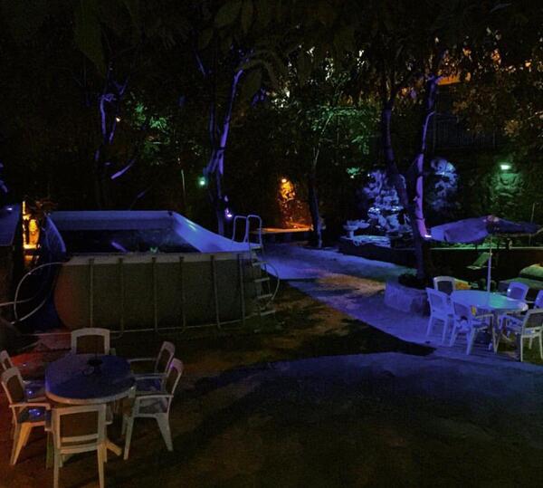 عکس شب در باغ