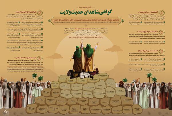 عکس نوشته حدیث غدیر