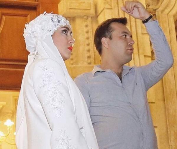 عکس بهاره کیان افشار با لباس عروس