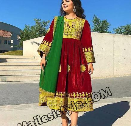 عکس لباس ریون افغانی