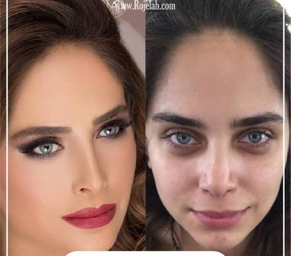 عکس عروس چشم رنگی