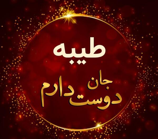 عکس نوشته دوستت دارم طیبه