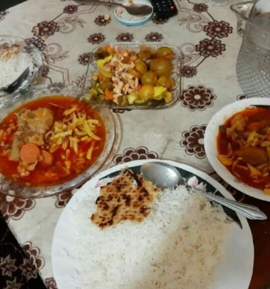 عکس غذا شب