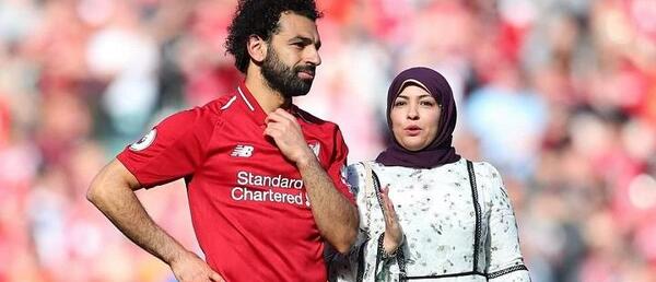 عکس محمد صلاح و همسرش
