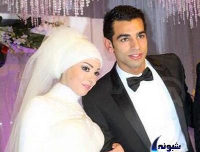 عکس محمد صلاح و همسرش