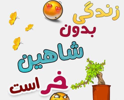 عکس نوشته شاهین دوست دارم