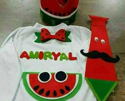 عکس ایده لباس شب یلدا با نمد