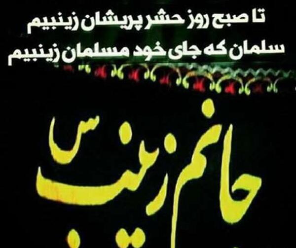 عکس نوشته یا زینب مدد