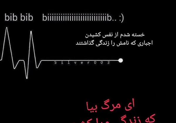 عکس نوشته ضربان قلب ایستاده