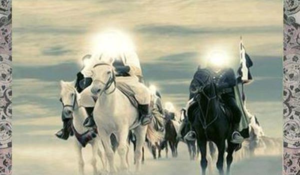 عکس امام زمان سوار اسب