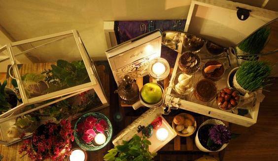 عکس ایده سفره هفت سین با سیخ چوبی