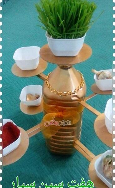 عکس ایده سفره هفت سین با سیخ چوبی